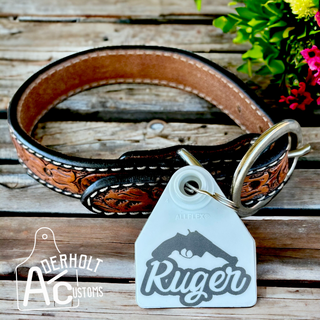 Custom Ear Tag Dog Collar Tag -  Laser Engraved - Aderholt Customs - Custom Ear Tags & More