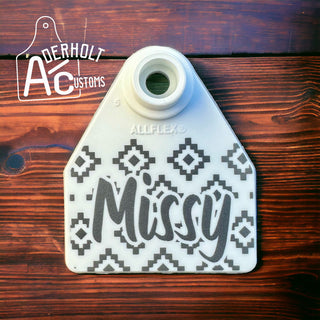 Custom Ear Tag Dog Collar Tag -  Laser Engraved - Aderholt Customs - Custom Ear Tags & More