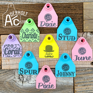 Custom Ear Tag Dog Collar Tag -  Laser Engraved - Aderholt Customs - Custom Ear Tags & More