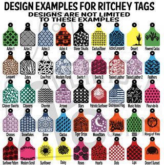 Custom Engraved Ritchey Ear Tag - Aderholt Customs - Custom Ear Tags & More