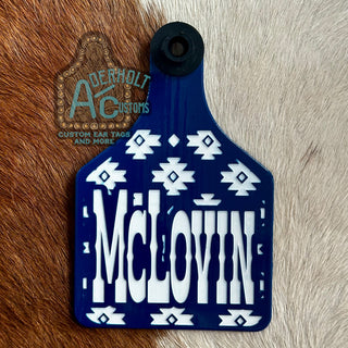 McLovin - RTS Laser Engraved Ritchey Cattle Ear Tag - Aderholt Customs - Custom Ear Tags & More