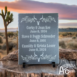 Custom Engraved Slate Plaque