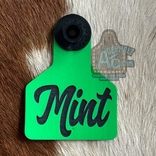 Mint - RTS Laser Engraved Ritchey Small Livestock Ear Tag - Aderholt Customs - Custom Ear Tags & More