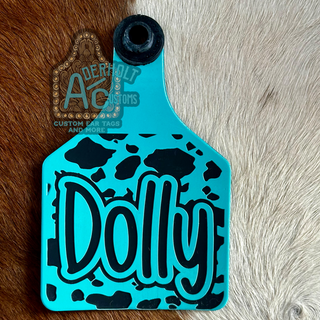 Dolly - RTS Laser Engraved Ritchey Cattle Ear Tag - Aderholt Customs - Custom Ear Tags & More