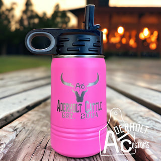 Custom Laser Engraved Water Bottles - Aderholt Customs - Custom Ear Tags & More