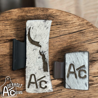 Branded Genuine Cowhide Hair Claws - Aderholt Customs - Custom Ear Tags & More