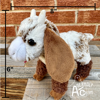 Goat Plushie with Custom Ear Tag - Aderholt Customs - Custom Ear Tags & More