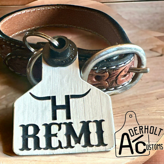 Custom Engraved Ritchey Ear Tag Dog Collar Tag