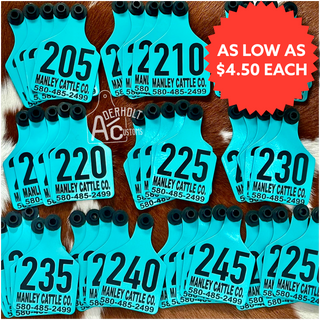 Bulk Order-Custom Engraved Ritchey Cattle Ear Tags