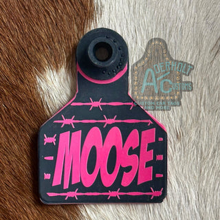 Moose - RTS Laser Engraved Ritchey Small Livestock Ear Tag - Aderholt Customs - Custom Ear Tags & More