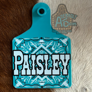 Paisley - RTS UV Printed Cattle Ear Tag