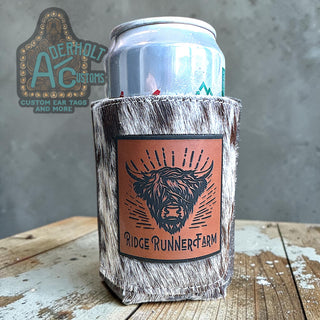 Custom Hair on Hide Can/Bottle Holder