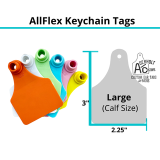 Custom Buyer Thank You Ear Tag Keychain - Aderholt Customs - Custom Ear Tags & More