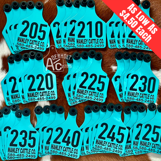 Bulk Order-Custom Engraved Ritchey Cattle Ear Tags