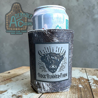 Custom Hair on Hide Can/Bottle Holder