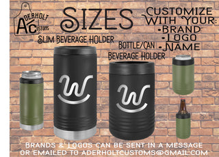 Branded Insulated Bottle or Can Holder - Aderholt Customs - Custom Ear Tags & More