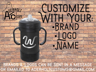 Insulated Sippy Cup with Cattle Brand or Logo - Aderholt Customs - Custom Ear Tags & More