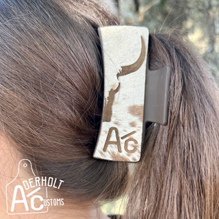 Branded Genuine Cowhide Hair Claws - Aderholt Customs - Custom Ear Tags & More