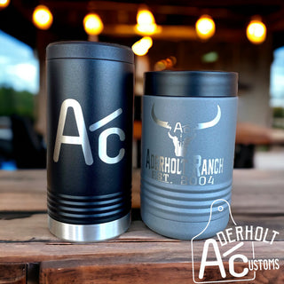 Branded Insulated Bottle or Can Holder - Aderholt Customs - Custom Ear Tags & More