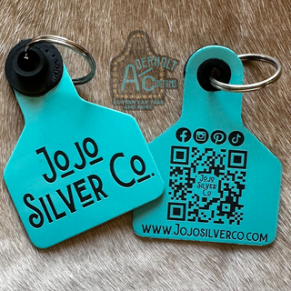 Custom QR Code Ear Tag Keychains - Aderholt Customs - Custom Ear Tags & More