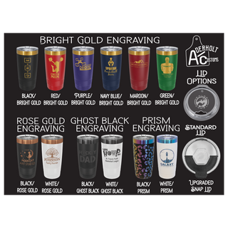 Custom Laser Engraved Tumblers-Min Order of 10