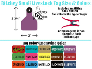 Custom Engraved Ritchey Goat/Small Livestock Tags - Aderholt Customs - Custom Ear Tags & More